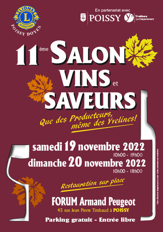 Salon des vins & Saveurs 19 & 20 novembre - Poissy