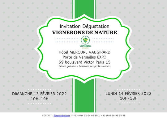 Salon Pro Vignerons de Nature - Off Wine Paris - Les 13 et 14 février