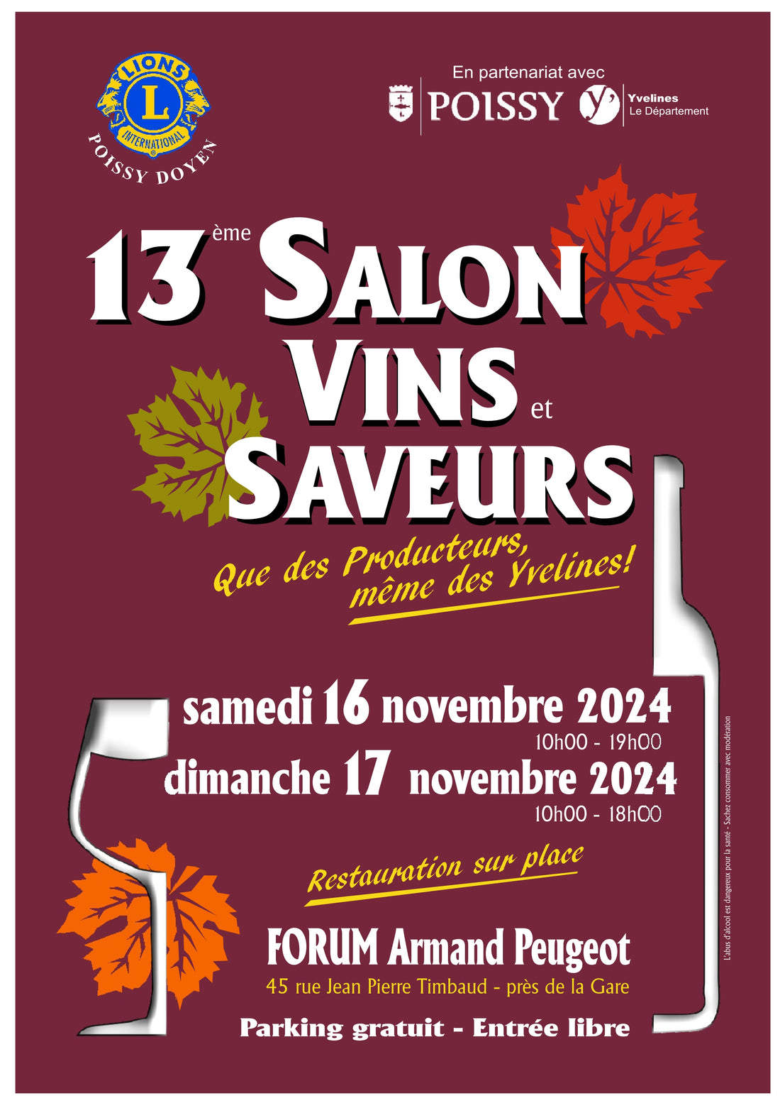 Salon des Vins & Saveurs 16 & 17 novembre - Poissy