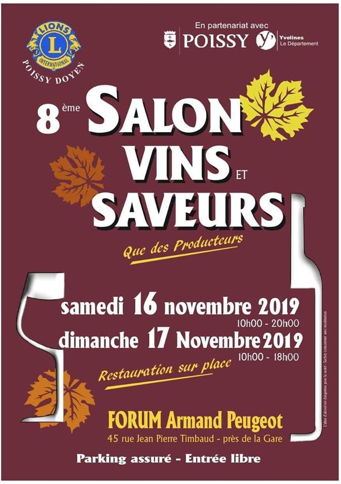 Salon des Vins & Saveurs de Poissy - 16 et 17 novembre 2019